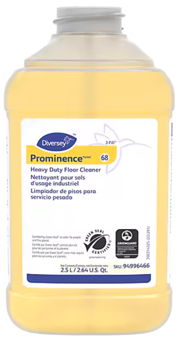 FLOOR CLEANER, PROMINENCE 66, DIVERSEY, J-FILL, 2.5L, 2/CT LARGE